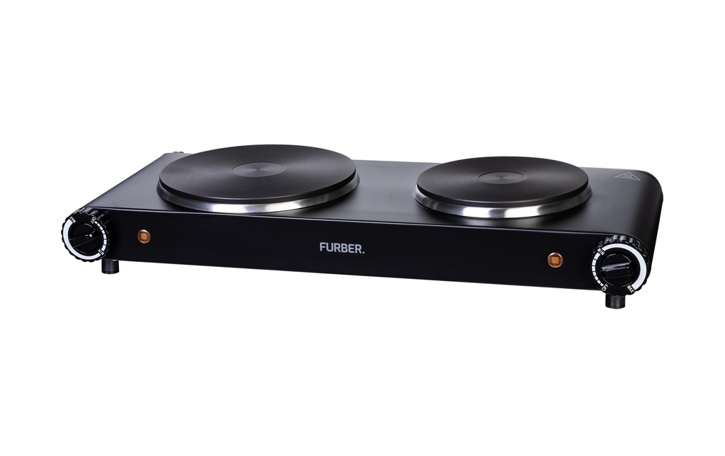 FURBER Plaque de cuisson double Noir, 1500 W / 1000 W