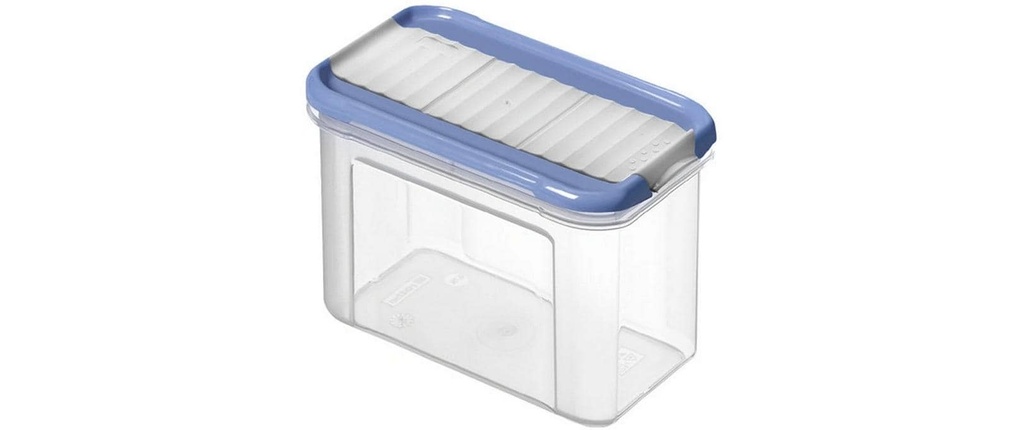 Rotho Boîte à provisions Domino 0.75 l, Bleu/Transparent