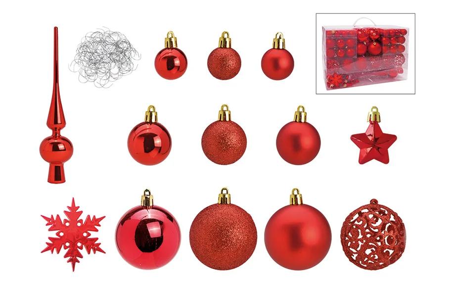 G. Wurm Boule de Noël Set de 111, Rouge