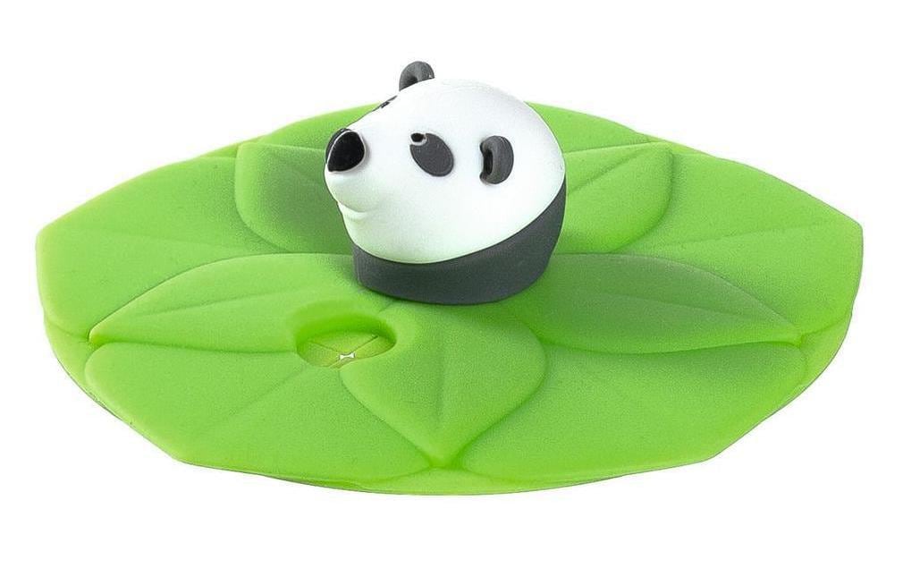 LEONARDO Couvercle de verre Bambini Panda Vert/Noir/Blanc