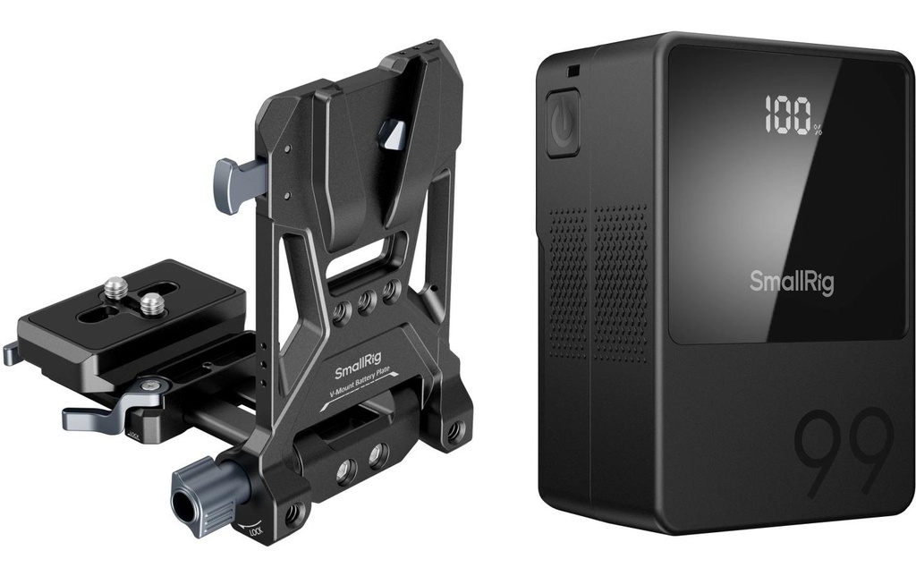 Smallrig Batterie pour caméra vidéo VB99 Mini Kit Plaque de batterie V-Mount