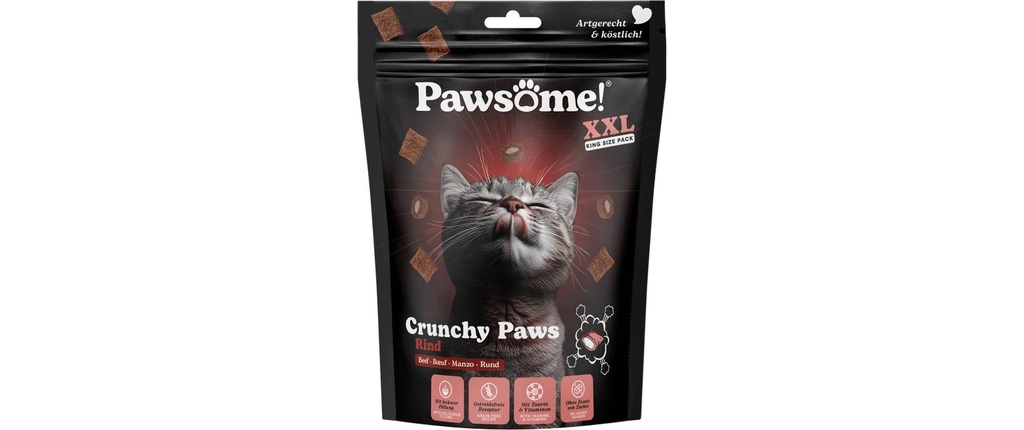 Pawsome Cat Crunchy Paws au bœuf 150 g