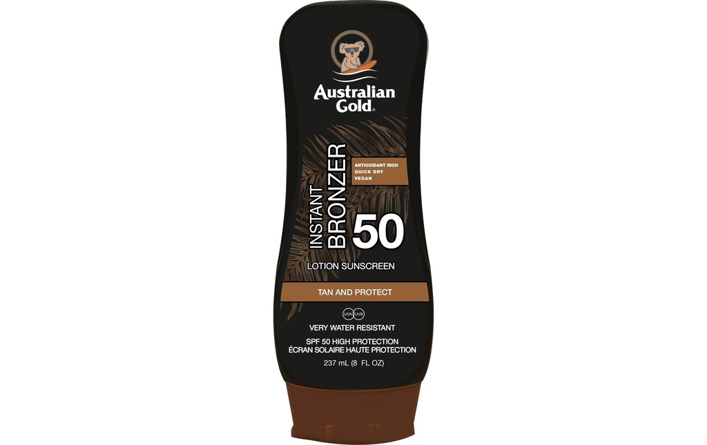 Australian Gold Crème solaire Lotion avec bronzer SPF 50 237 ml