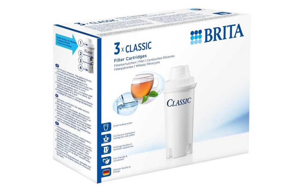 BRITA Cartouche de filtre à eau CLASSIC Paquet de 3