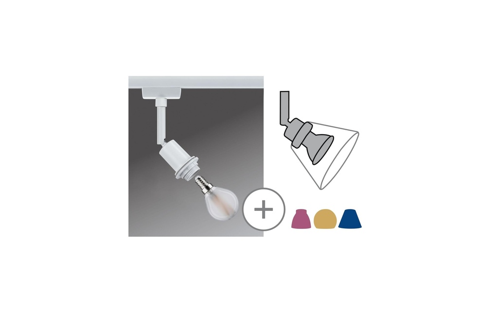 Paulmann Spot sur rail URail DecoSystems 1 x E14, 20 W, blanc