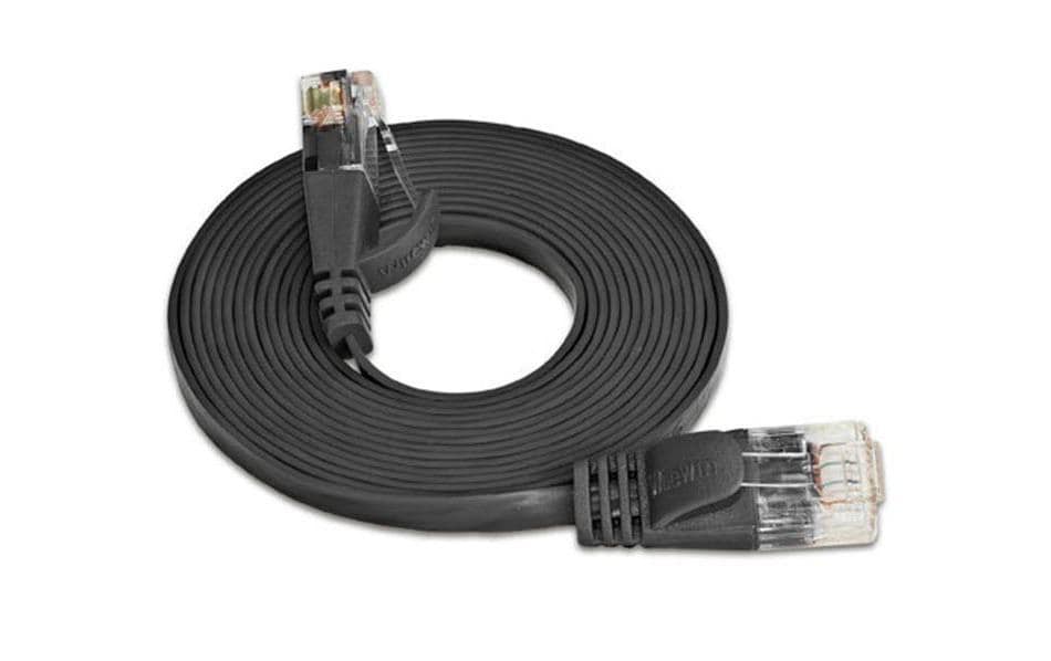 SLIM Câble patch slim RJ-45 - RJ-45, Cat 6, STP, 20 m, Noir
