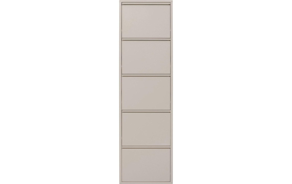 Kare Armoire à chaussures Caruso 5-, 50 x 170 cm, Beige