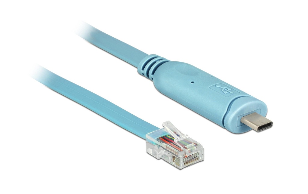 Delock Câble de console USB-C - RJ45 RS-232, compatible Cisco, 3m