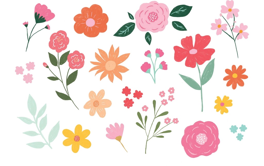 Partydeco Kits de tatouage Fleurs