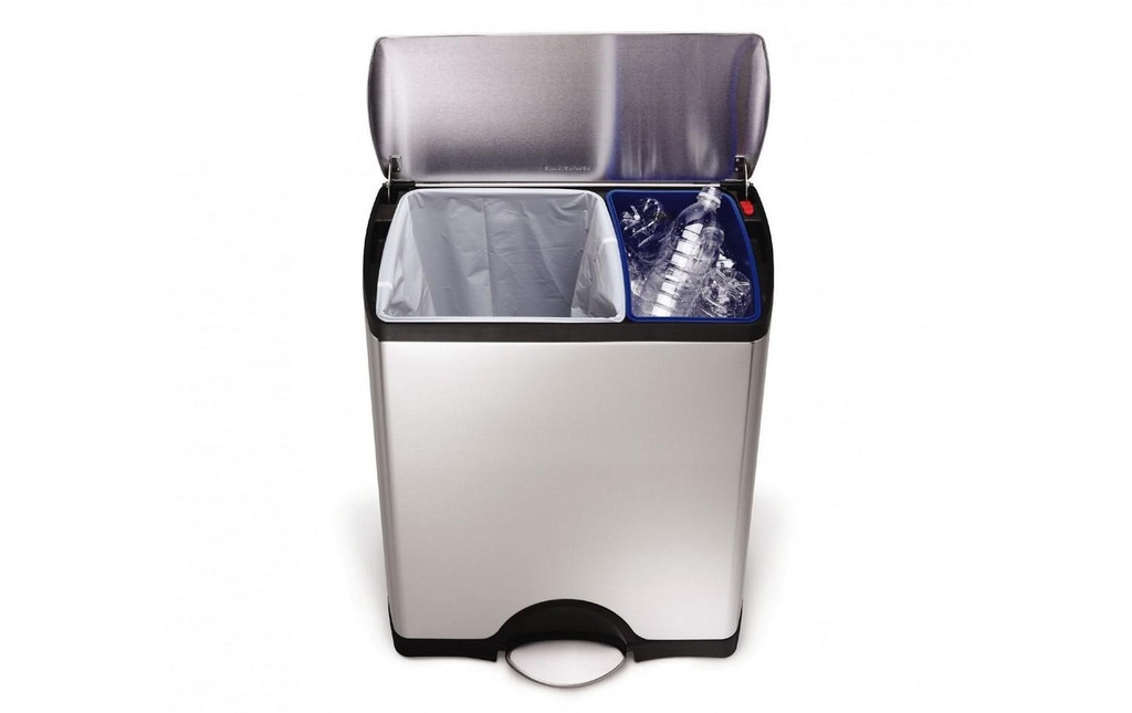 Simplehuman Bacs de recyclage CW1830 46 litres, argent