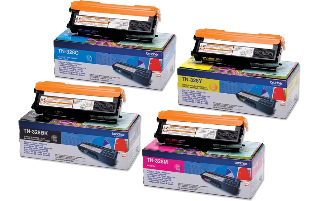 Brother Kits de toner TN-328 Magenta/Yellow/noir/Cyan