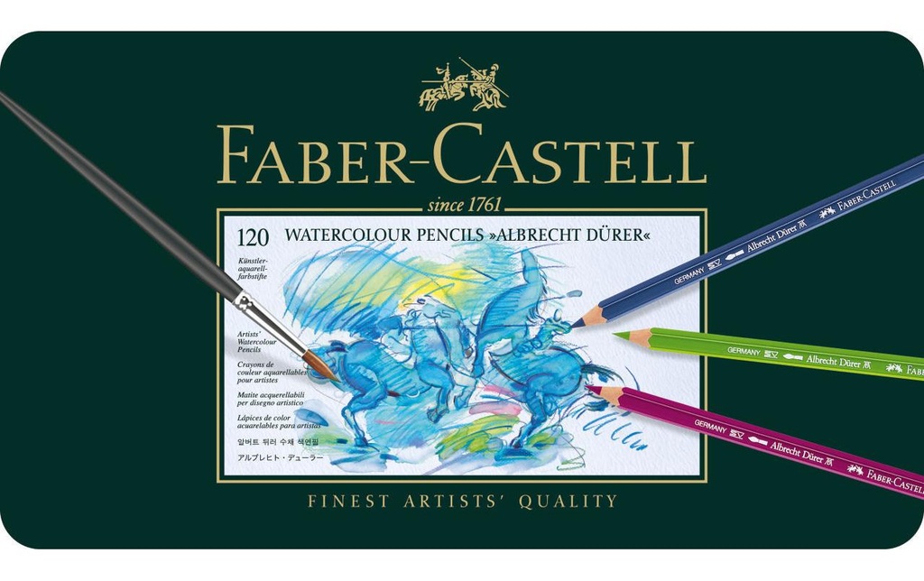 Faber-Castell Crayons de couleur Albrecht Dürer Étui métallique de 120