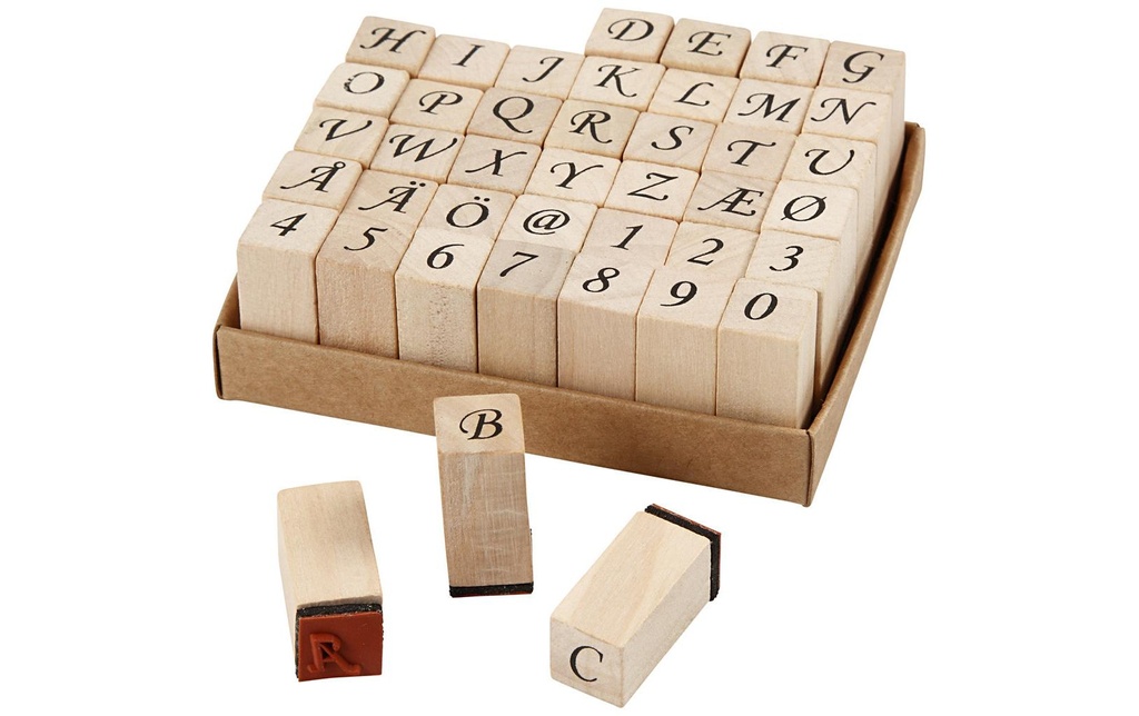 Creativ Company Set de tampons lettres/chiffres 42 parties