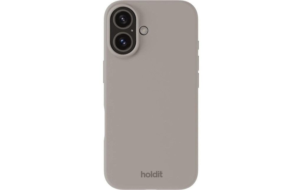 Holdit Coque arrière Silicone iPhone 16 Plus Taupe