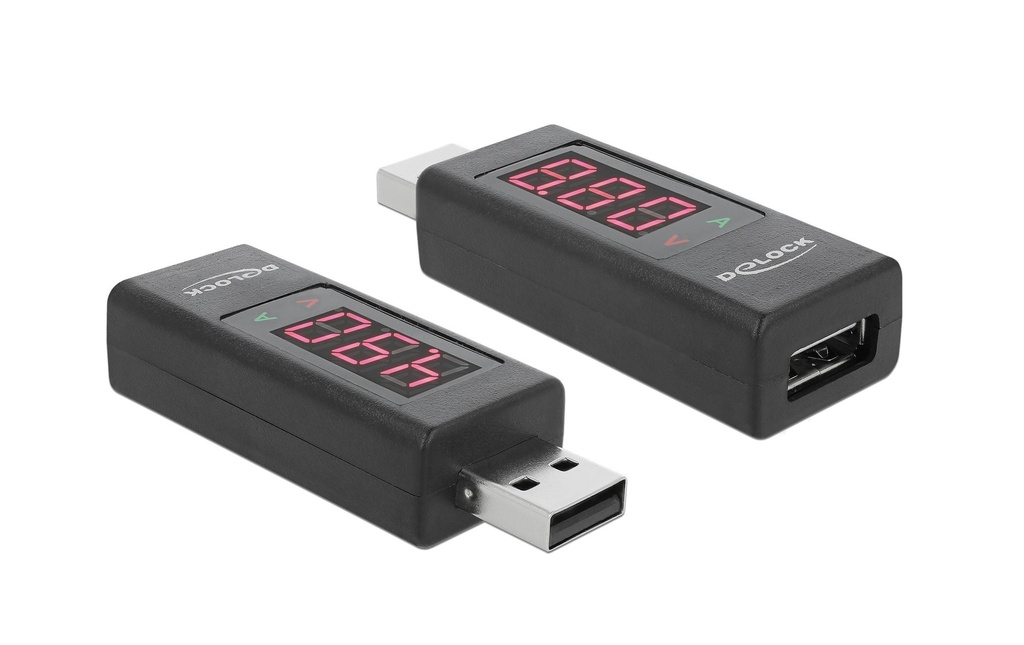 Delock Adaptateur d'ampèremètre Volt Ampère Connecteur USB A - Prise USB A