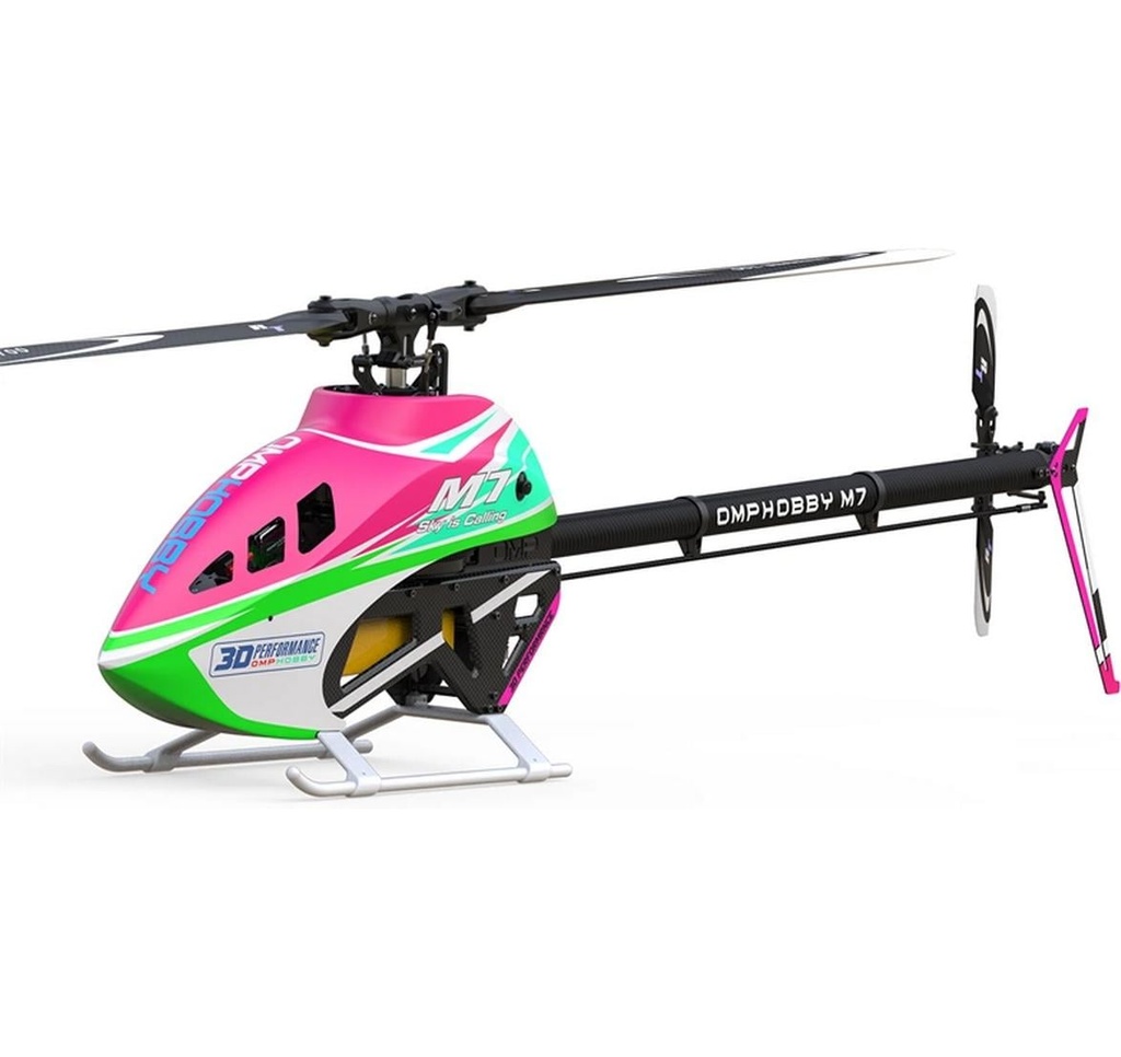 OMPHobby Hélicoptère M7 rose tropical Kit de construction et pales de rotor