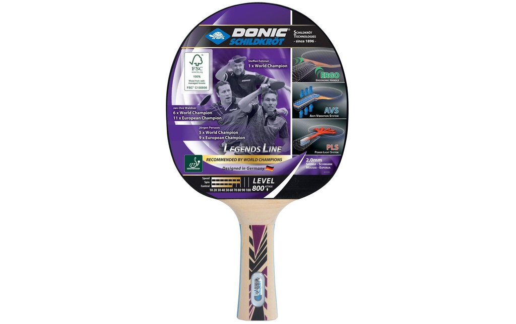DONIC Schildkröt Raquette de ping-pong Legends 800