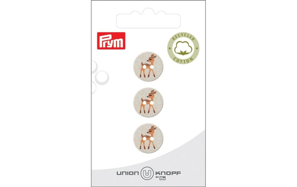 Prym Union Knopf Boutons Faon 15 mm, 3 pièces, Crème