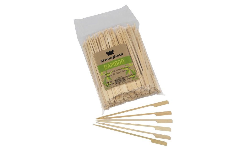 Stronghold Brochettes en bambou avec poignée 20 cm, 250 pièces
