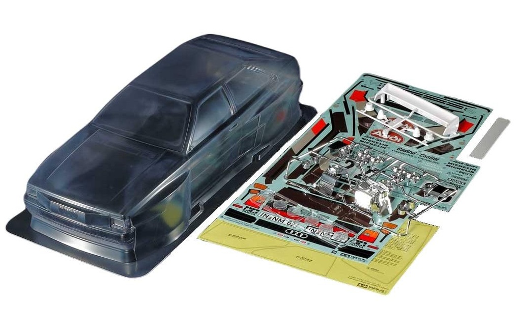 Tamiya Carrosserie Audi Quattro A2 Rallye non peint, 1:10