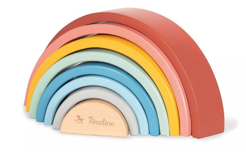 Pinolino Jouet empilable Arc-en-ciel en bois Ruby