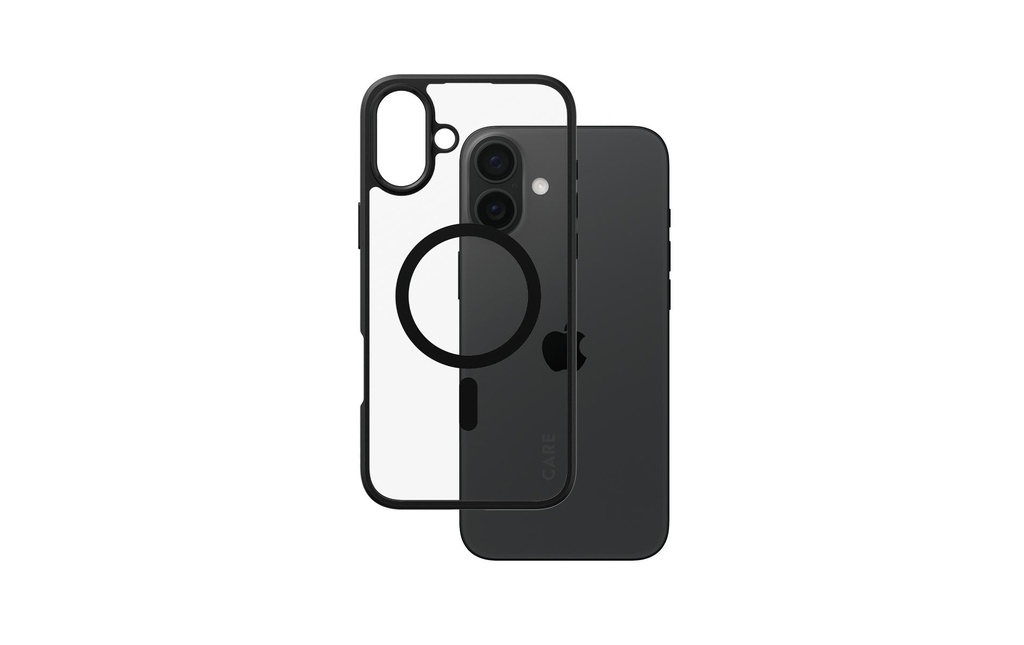 CARE Coque arrière Flagship iPhone 16 Plus Cadre noir