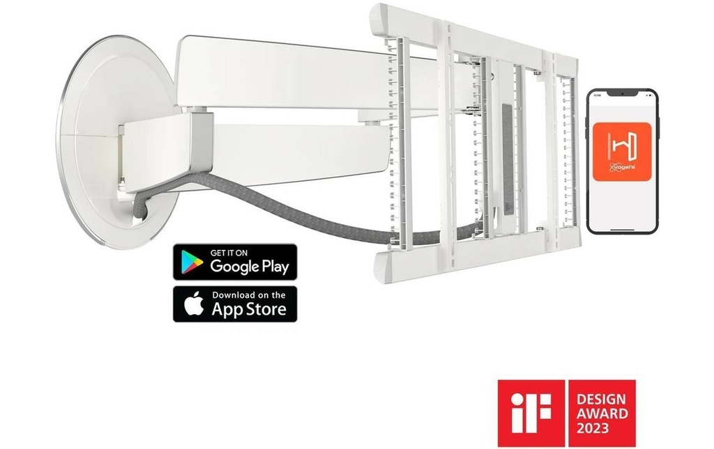 Vogel's Supports mural SIGNATURE, schwenkbar,40-77,35 kg Blanc