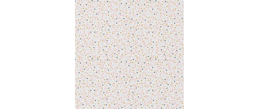 Basteln Tissu Kamill 100 x 150 cm, blanc / rose