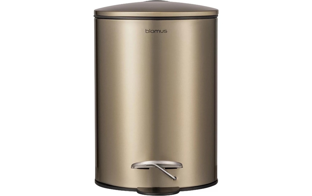 Blomus Poubelle à pédale Tubo 3 l, Doré
