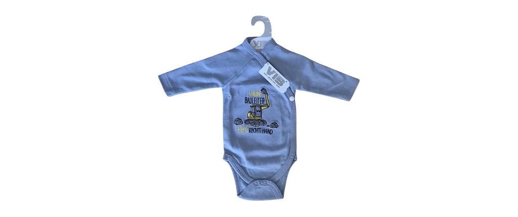 Very Important Baby Body à langer manches longues Body Chline Chef de chantier Taille 56