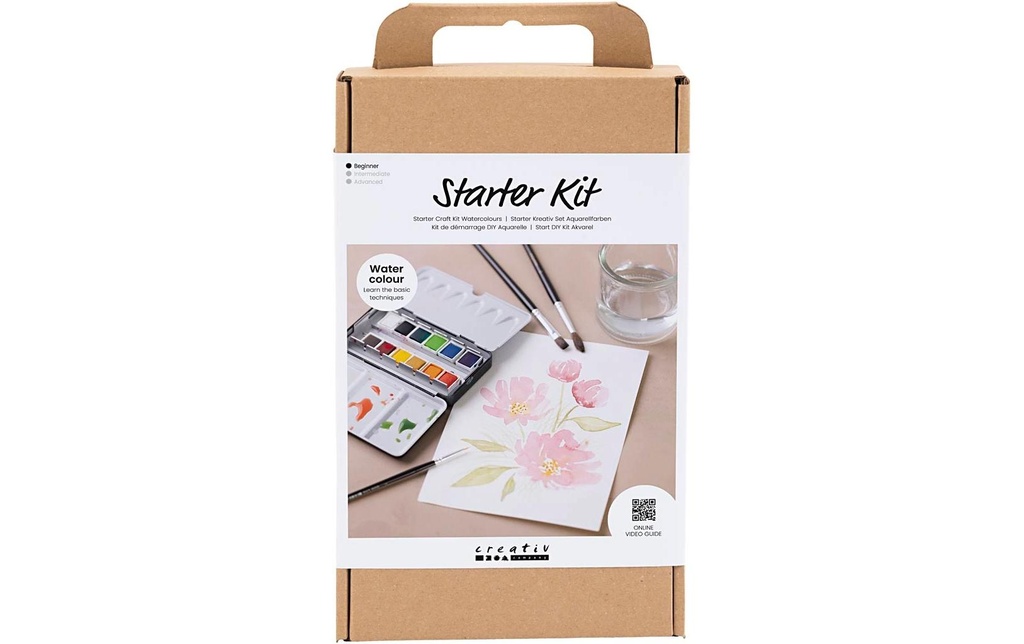 Creativ Company Peinture pour aquarelle Set d'apprentissage de la peinture à l'aquarelle 7 pièces