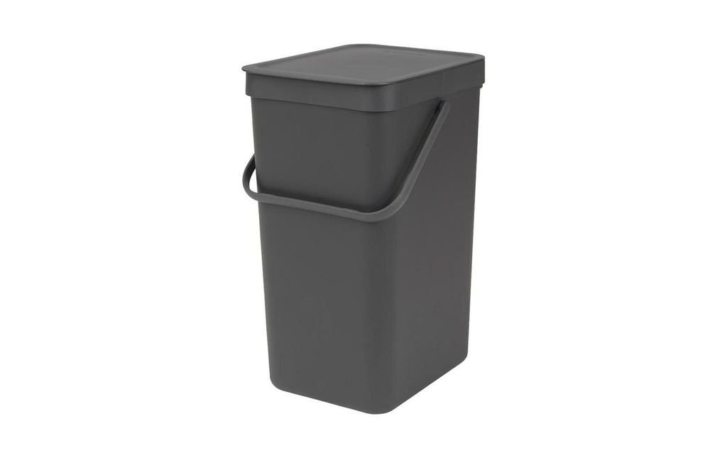 Brabantia Bacs de recyclage Sort & Go 16 l, Gris foncé