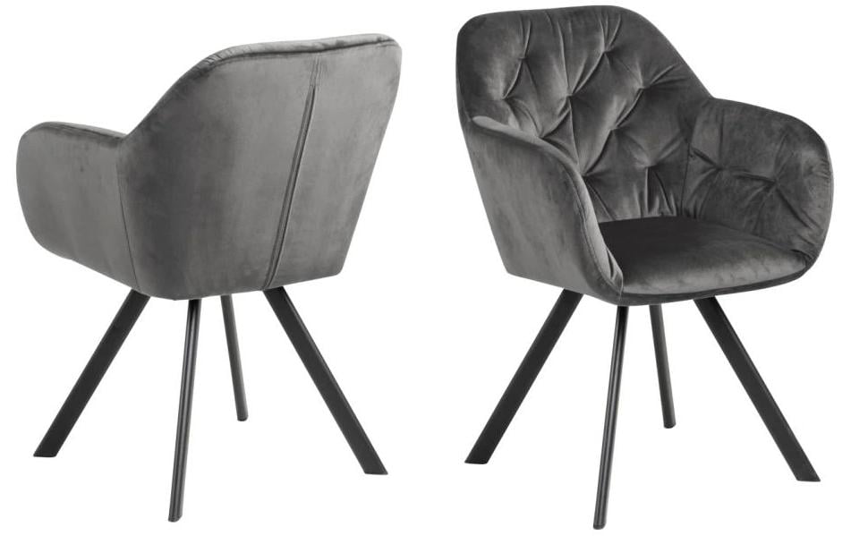 AC Design Chaise Lola Gris foncé