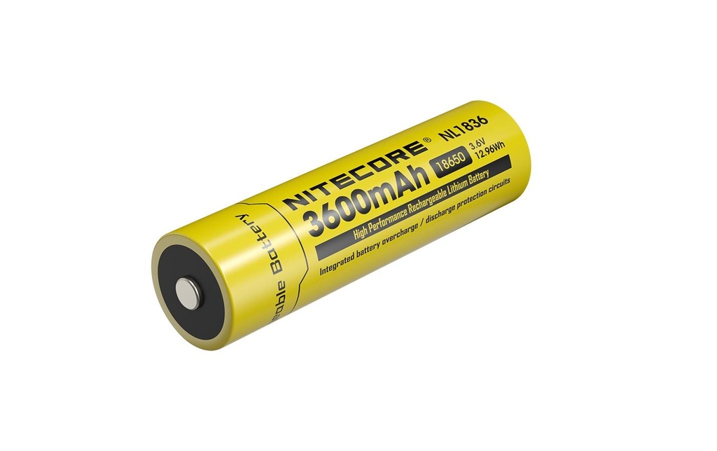 Nitecore Batterie NL1836 Li-Ion Typ 18650 3600 mAh, 1 Pièce/s