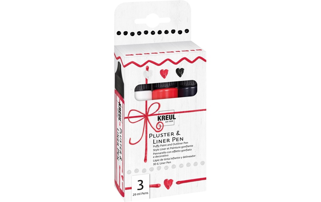 Kreul Peinture pour bricolage Set Pen Liner 29 ml x 3 pièces