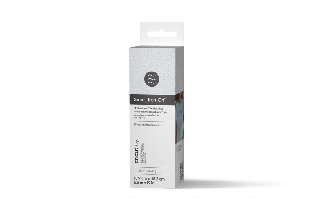 Cricut Film thermocollant Joy 13.9 cm x 48.2 cm Blanc pailleté