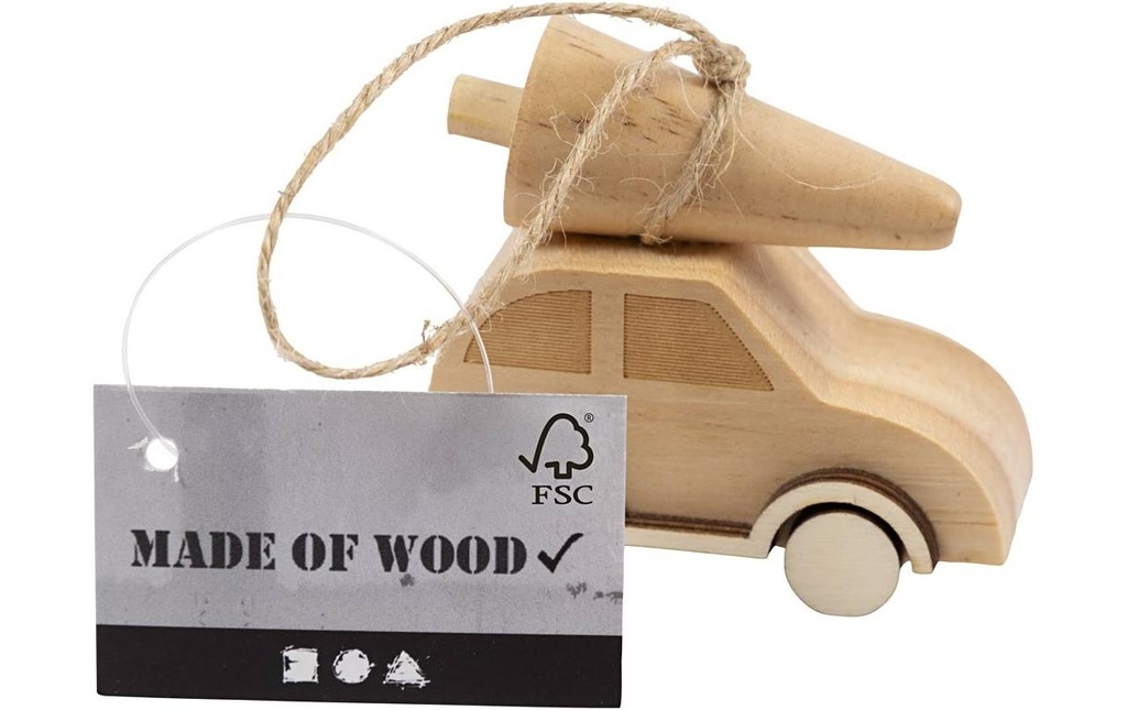 Creativ Company Déco Remorque voiture 6 x 3.5 cm