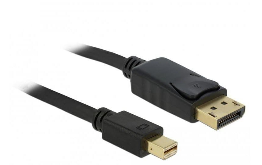 Delock Câble Mini-DisplayPort – DisplayPort, 2 m 4K 60 Hz, Noir