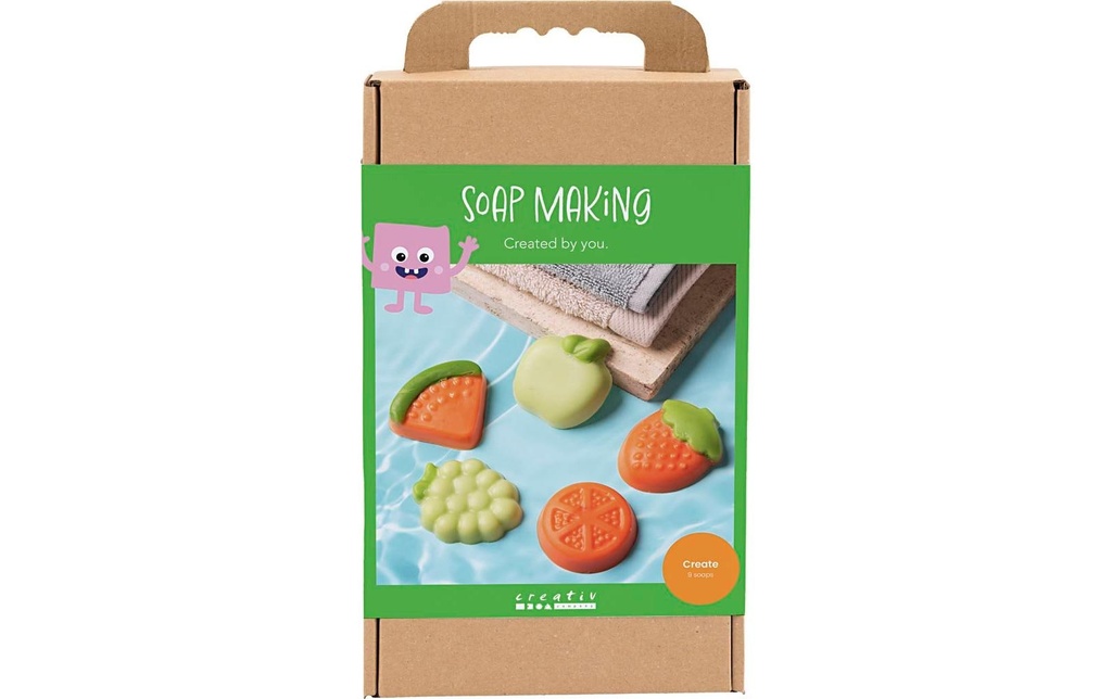 Creativ Company Kits de bricolage - Fabrication de savon, fruits, vert, orange