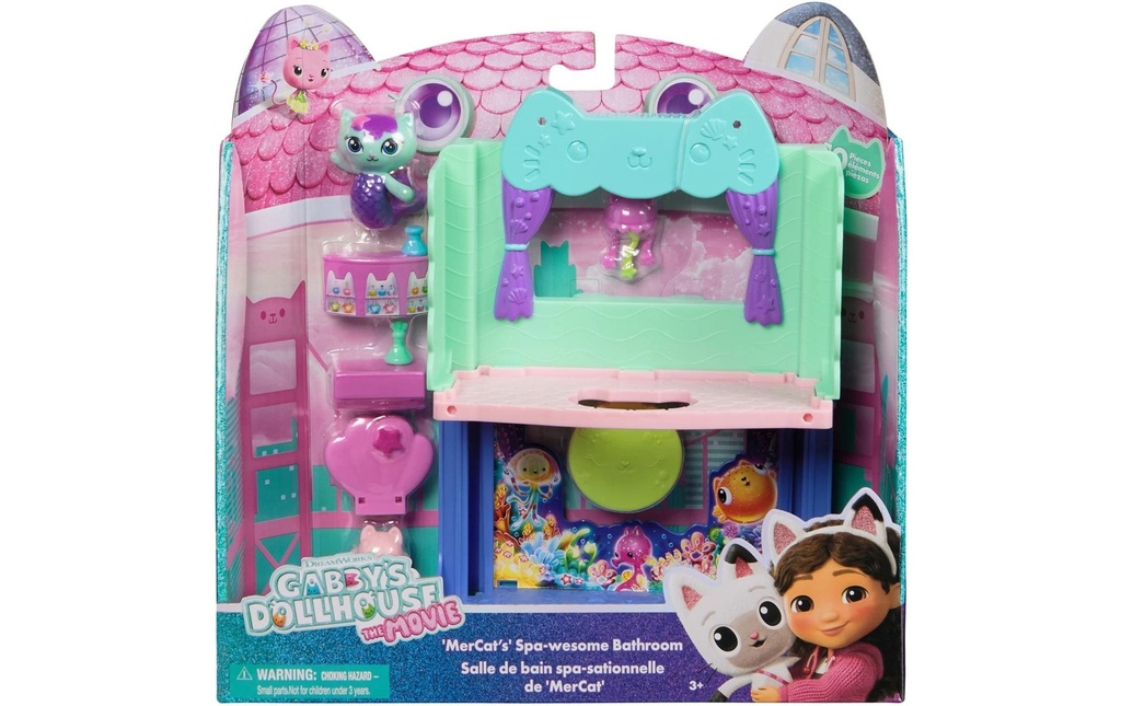 Spinmaster Gabby's Dollhouse Movie Bad avec MerCats Spa
