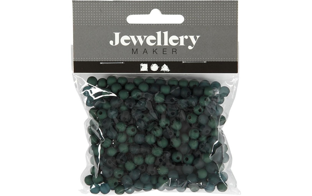 Creativ Company Perles en plastique 6 mm, vert foncé, 150 pcs.