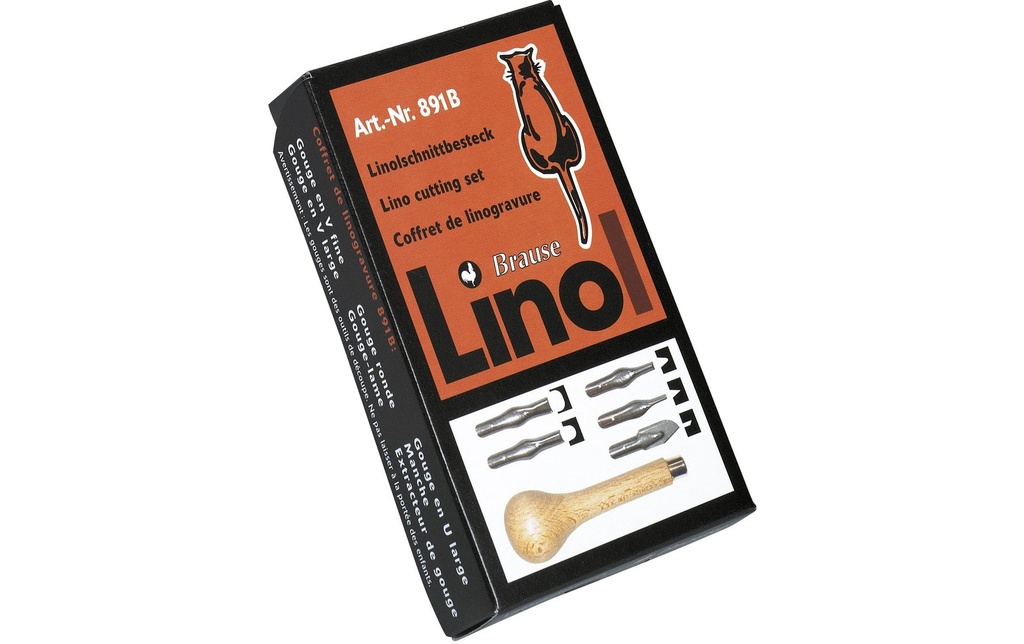 Clairefontaine Accessoires pour tampons Set de ciseaux à linoléum Sans motif, Orange