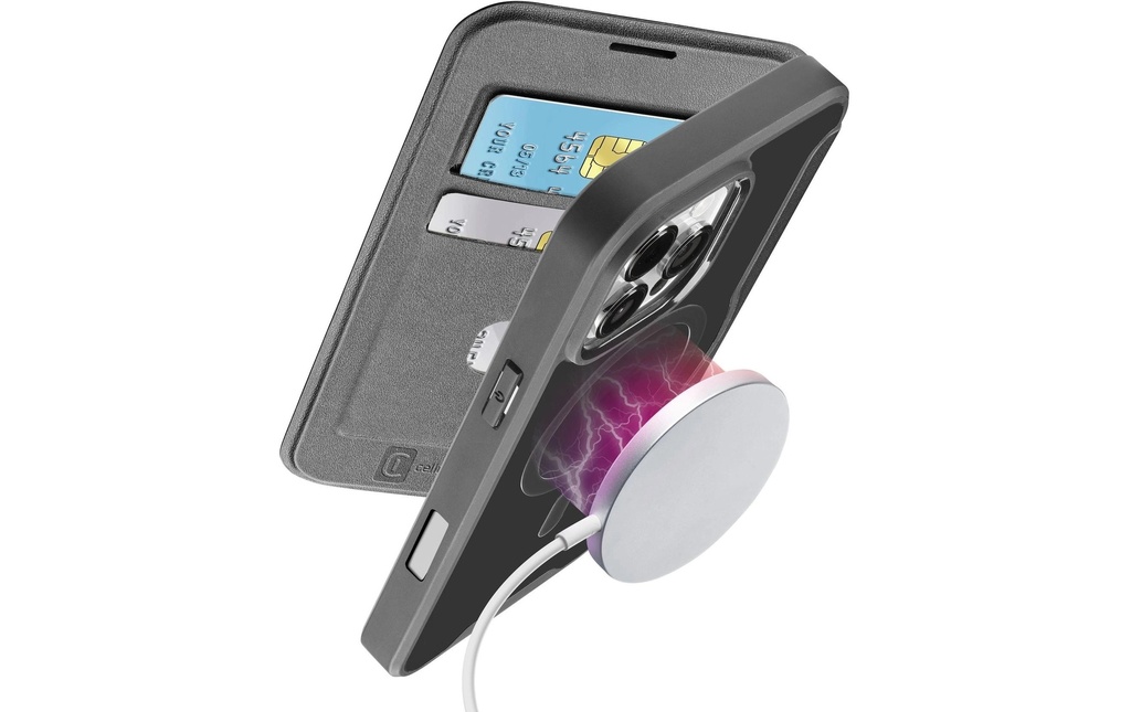 Cellular Line Book Cover Book Case iPhone 16 Pro Max Black