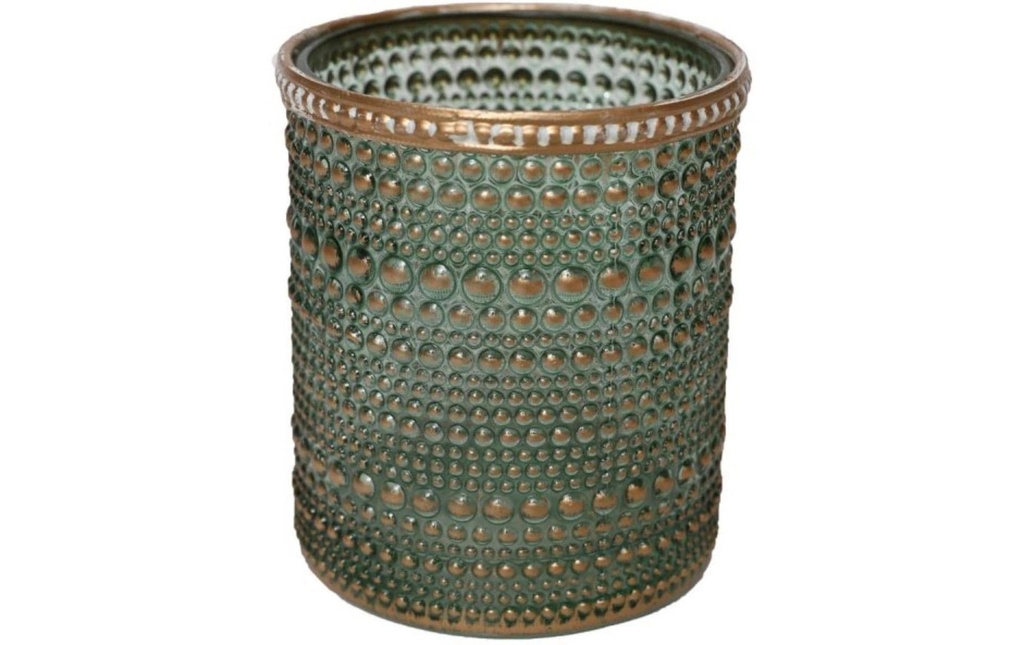 CHALET Photophore Lingan 12 cm, Verre, Vert