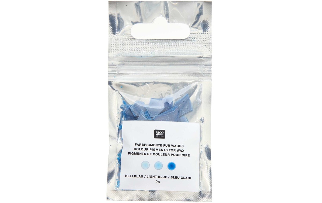 Rico Design Couleurs de cire Couleur des bougies 5 g, bleu clair