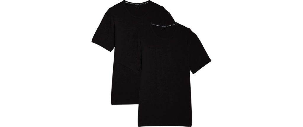Calvin Klein Wäsche T-shirt 2P S/S Crew Neck Noir, XL