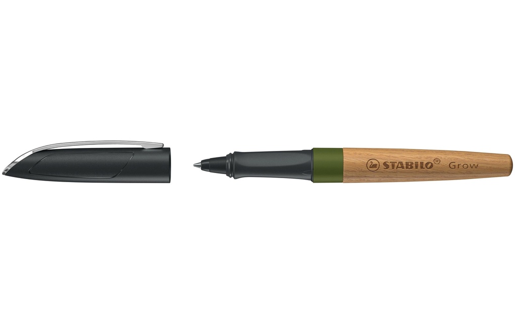STABILO Stylo bille Grow M, vert mousse / chêne
