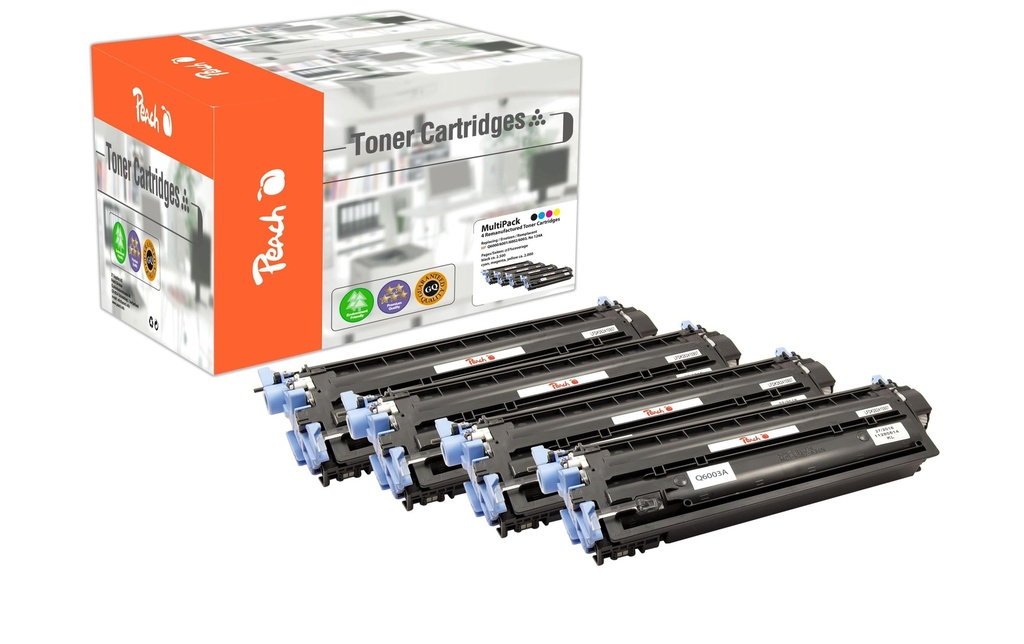 Peach Kits de toner HP Nr. 124A (Q6001-4 ) BK, C, M, Y