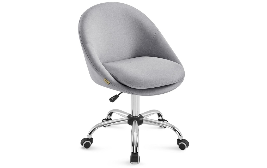 Songmics Chaise de bureau sans accoudoirs, avec piétement, gris