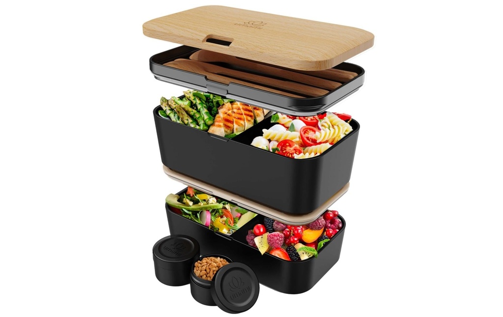 Umami Boîte casse-croûte Nestable L Beech Black